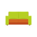 Green modern sofa, living room or office interior, furniture Royalty Free Stock Photo