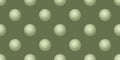 Green Modern Style Abstract Geometric Background Design, Rows of Many Large Lit 3D Balls, Globes, Spheres Pattern