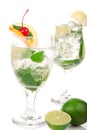 Green Mojito cocktails Royalty Free Stock Photo