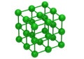 Green molecular structure Royalty Free Stock Photo