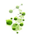 Green molecule Royalty Free Stock Photo