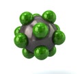 Green molecule icon Royalty Free Stock Photo