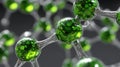 green molecules complex structure Royalty Free Stock Photo