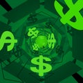 Green money background