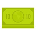 Green money banknote icon isolated Royalty Free Stock Photo