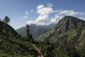 Green montains with tea plantations Ella, Sri Lanka. Royalty Free Stock Photo