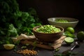 Green moong salad bowl. Generate Ai