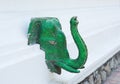 Green Mosaic Elephant Head