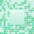 Green mosaic small tile texture background of spa.