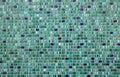 Green mosaic tiles. Background texture Royalty Free Stock Photo