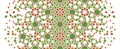 Green mosque mosaic star, flower seamless vector pattern. Geometric halftone pattern with color green mosaic arabesque
