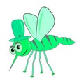mosquito character cartoon vector green Royalty Free Stock Photo