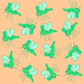 mosquito pattern green vector Royalty Free Stock Photo