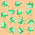 mosquito pattern green vector