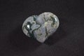 Green Moss Agate Heart, High Grade Moss Agate Pocket Stone, Healing Heart Chakra, Calming Crystal, Relaxation Crystal.