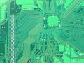Green motherboard circuit Royalty Free Stock Photo