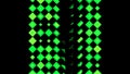 Green motion abstract background with colorful pixels flashing and switching on black background, seamless loop Royalty Free Stock Photo