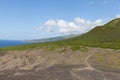 Green mountain and atlantic ocean