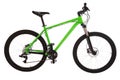 Green mountain bike isolated on white background Royalty Free Stock Photo