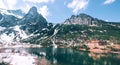 Green mountain lake, Zelene Pleso, High Tatras, Slovakia Royalty Free Stock Photo