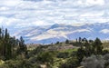 Green mountain landscape with Inca ruins of fortress Puka Pukara, Cusco Region, Peru Royalty Free Stock Photo