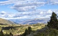 Green mountain landscape with Inca ruins of fortress Puka Pukara, Cusco Region, Peru Royalty Free Stock Photo