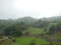 Green mountain in monsoon time Royalty Free Stock Photo