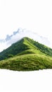 Green Mountain Peak with Clouds Royalty Free Stock Photo