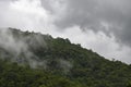 Green mountain view with storm clouds Royalty Free Stock Photo