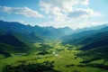 green mountains in beautiful scenery mountain Royalty Free Stock Photo