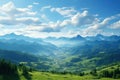 green mountains in beautiful scenery mountain Royalty Free Stock Photo