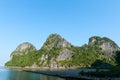 Green mountains of Ha Long bay Royalty Free Stock Photo