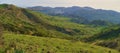 Green mountains landscape in Lebanon panoramic view of natural site near Jabal Moussa preserved site