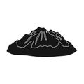 Green mountains.Mountain with snow.Different mountains single icon in black style vector symbol stock illustration.