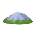 Green mountains. Mountain with snow. Different mountains single icon in cartoon style vector symbol stock illustration.