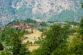 Green Mountains during trekking in Nepal on the route of Everest Base Campmountains background Royalty Free Stock Photo