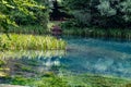 Green mountine lake in the forest Royalty Free Stock Photo