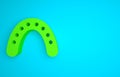 Green Mouth guard boxer icon isolated on blue background. Minimalism concept. 3D render illustration