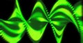 Green moving spirals of molecules and dna medical and scientific swirling and glowing with energy. Screensaver in digital style.