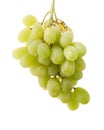 Green muscat grape bunch isolated on white background Royalty Free Stock Photo