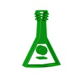 Green Musical instrument balalaika icon isolated on transparent background.