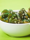 Green mussels in garlic sauce Royalty Free Stock Photo