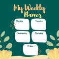 Green My Weekly Planner Instagram Post