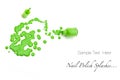 Green nail polish splashes Royalty Free Stock Photo