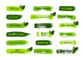 Green natural bio labels Royalty Free Stock Photo