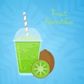 Green natural detox kiwi smoothie summer promo