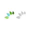 Green Natural Leaves Bio Eco Raw Food Logo Royalty Free Stock Photo