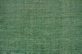 Green natural linen fabric, background or texture Royalty Free Stock Photo