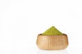 Green and natural moringa powder in a bowl - Moringa oleifera Royalty Free Stock Photo