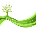 Green nature background. Eco concept illustration Royalty Free Stock Photo